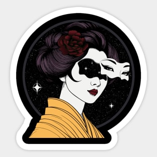 Starry Veil Geisha Sticker